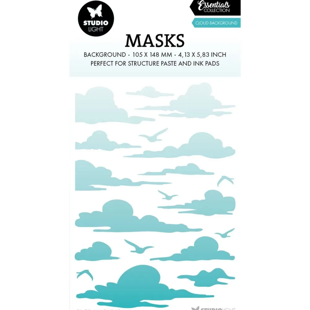 Hot Plantilla de Stencil Cloud Background Essentials Plantillas