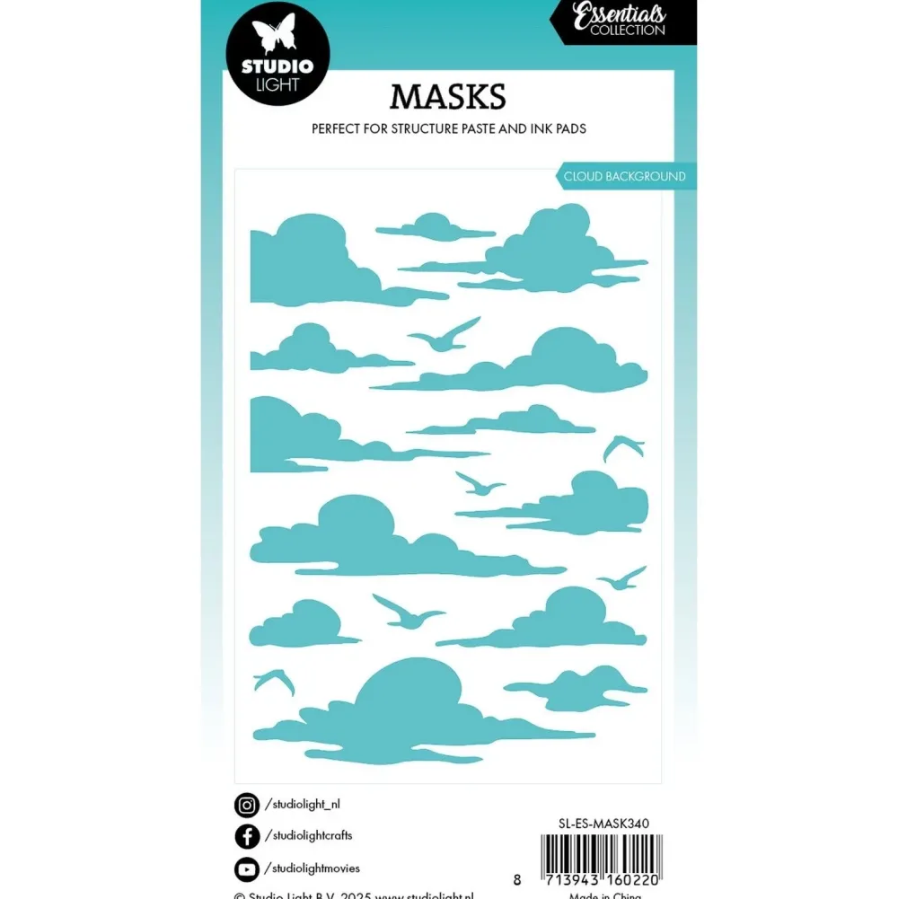 Hot Plantilla de Stencil Cloud Background Essentials Plantillas