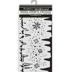 Sale Plantilla de stencil Copos de nieve Dewdrops 12x25cm Plantillas