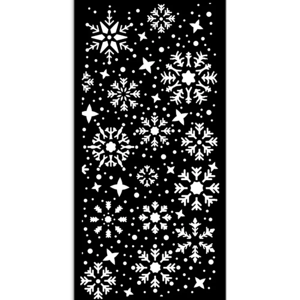 New Plantilla de stencil Copos de nieve Romantic Gear Up For Christmas Plantillas