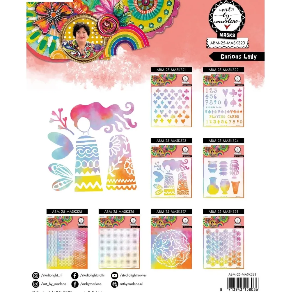 Best Plantilla de stencil Curious Lady Art By Marlene Plantillas