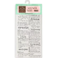 Hot Plantilla de stencil Diccionario Secret Diary 12x25cm Plantillas