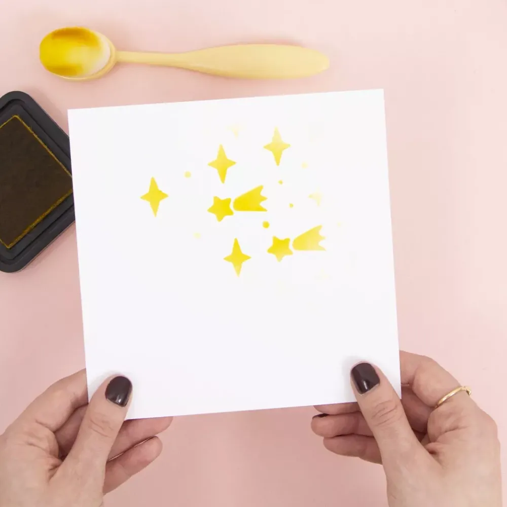 Discount Plantilla de Stencil Estrellas All You Need is Christmas 15x15cm Plantillas