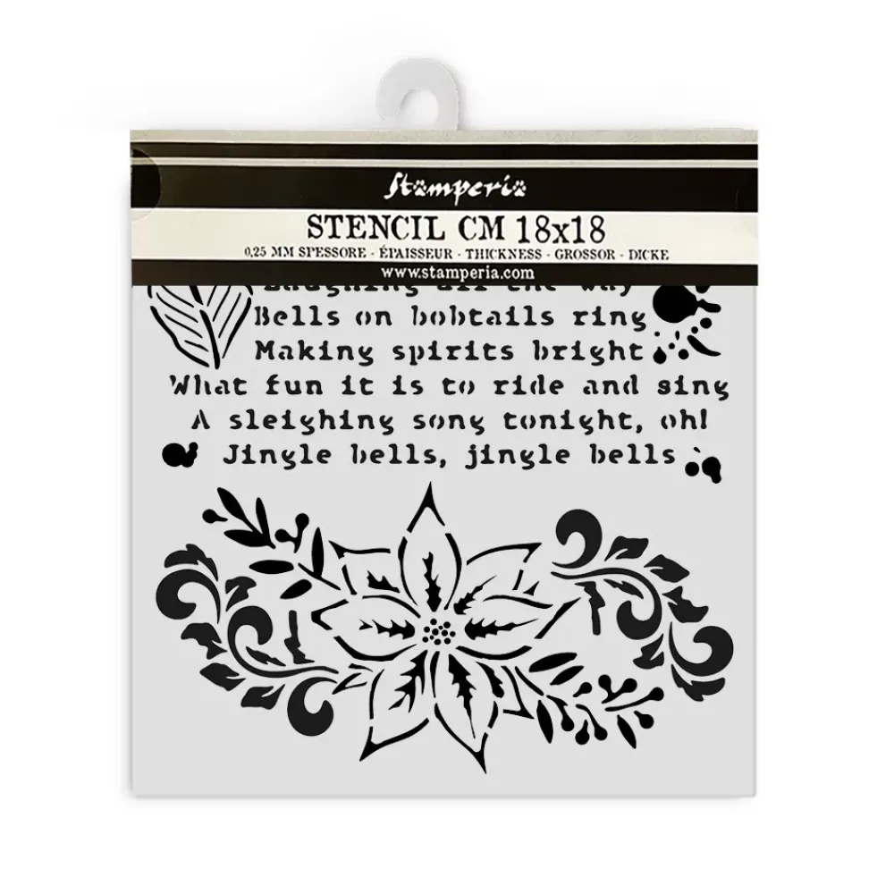 Discount Plantilla de stencil Flor de Pascua The Nutcracker 18x18cm Plantillas