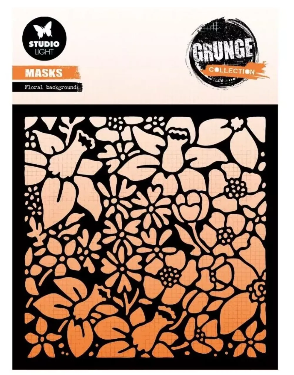 Clearance Plantilla De Stencil Floral Background Grunge Collection Plantillas