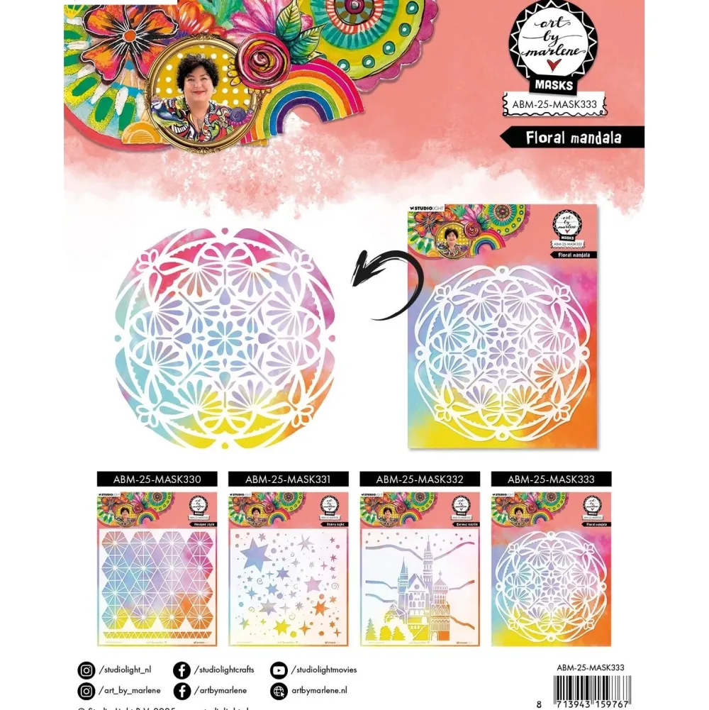Clearance Plantilla de stencil Floral Mandala Art by Marlene Plantillas