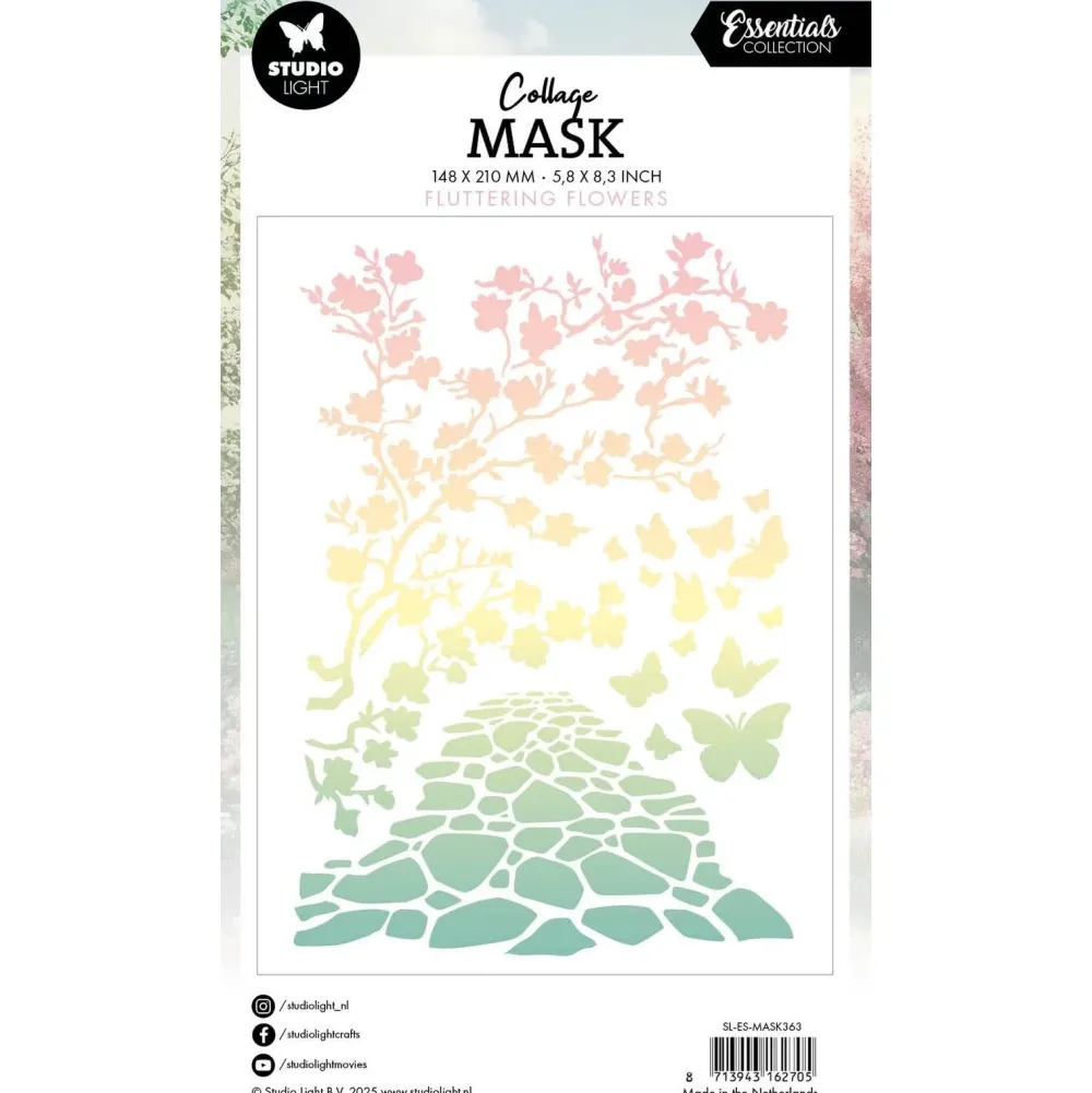 Discount Plantilla de Stencil Fluttering Flowers Essentials Collection Plantillas