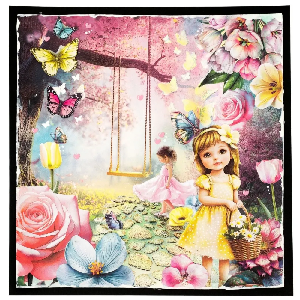 Discount Plantilla de Stencil Fluttering Flowers Essentials Collection Plantillas