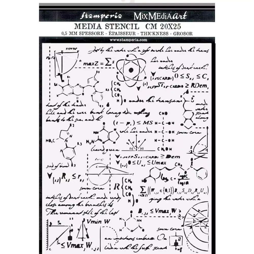 Sale Plantilla de Stencil Formulas Alchemy 20x25cm Plantillas|Herramientas Para Modelado