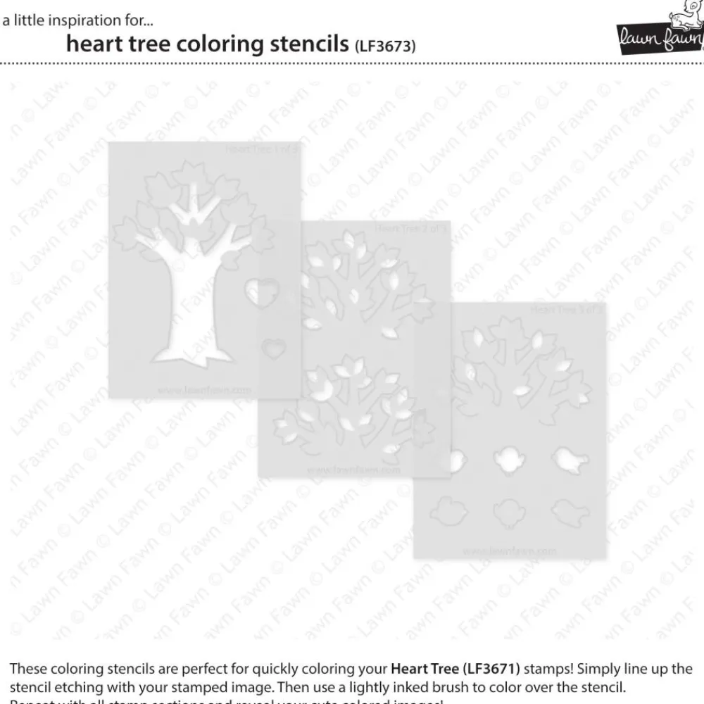 Sale Plantilla de stencil Heart Tree Plantillas