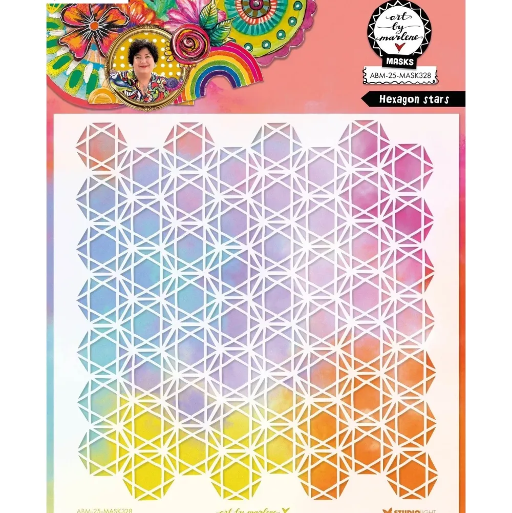 Sale Plantilla de stencil Hexagon Stars Art By Marlene Plantillas