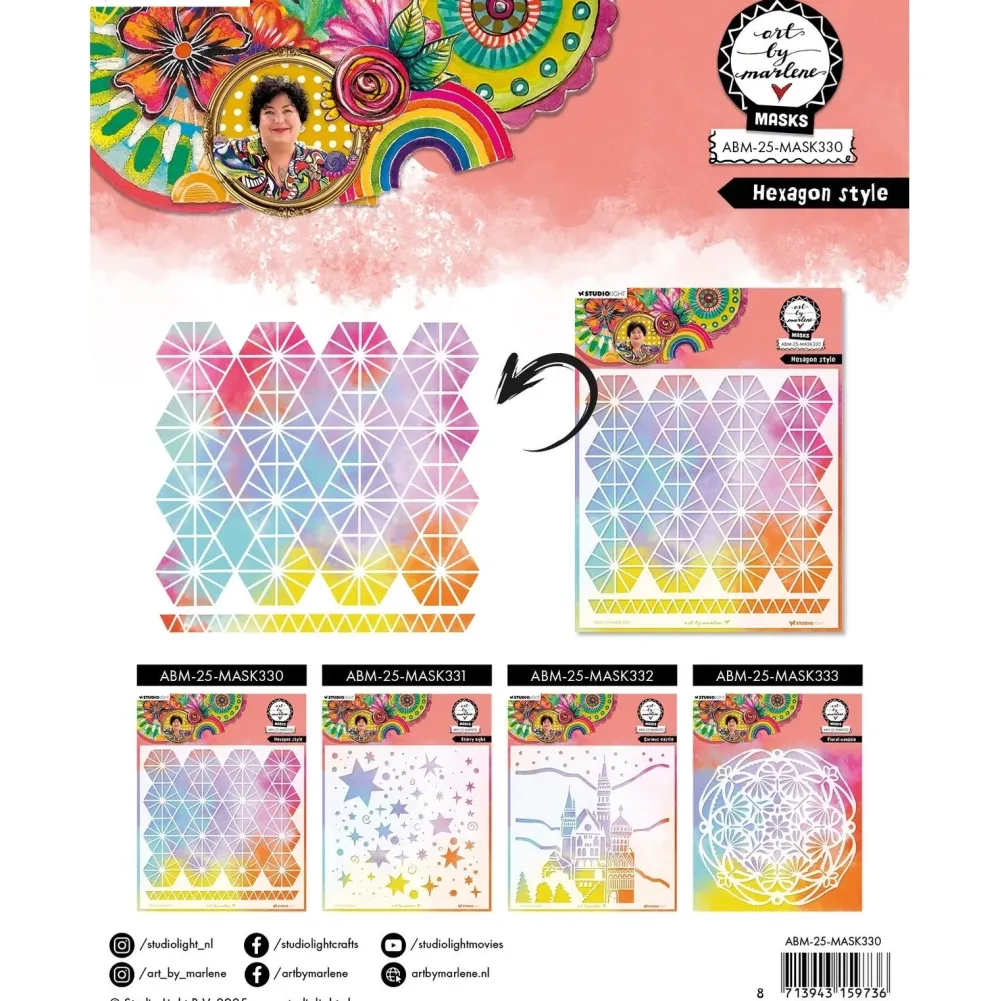 New Plantilla de stencil Hexagon Style Art by Marlene Plantillas