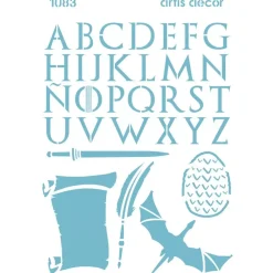 Discount Plantilla de stencil Hielo y fuego 20x28,5cm Plantillas