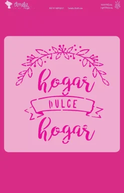 New Plantilla de stencil Hogar dulce hogar 20x20cm Plantillas