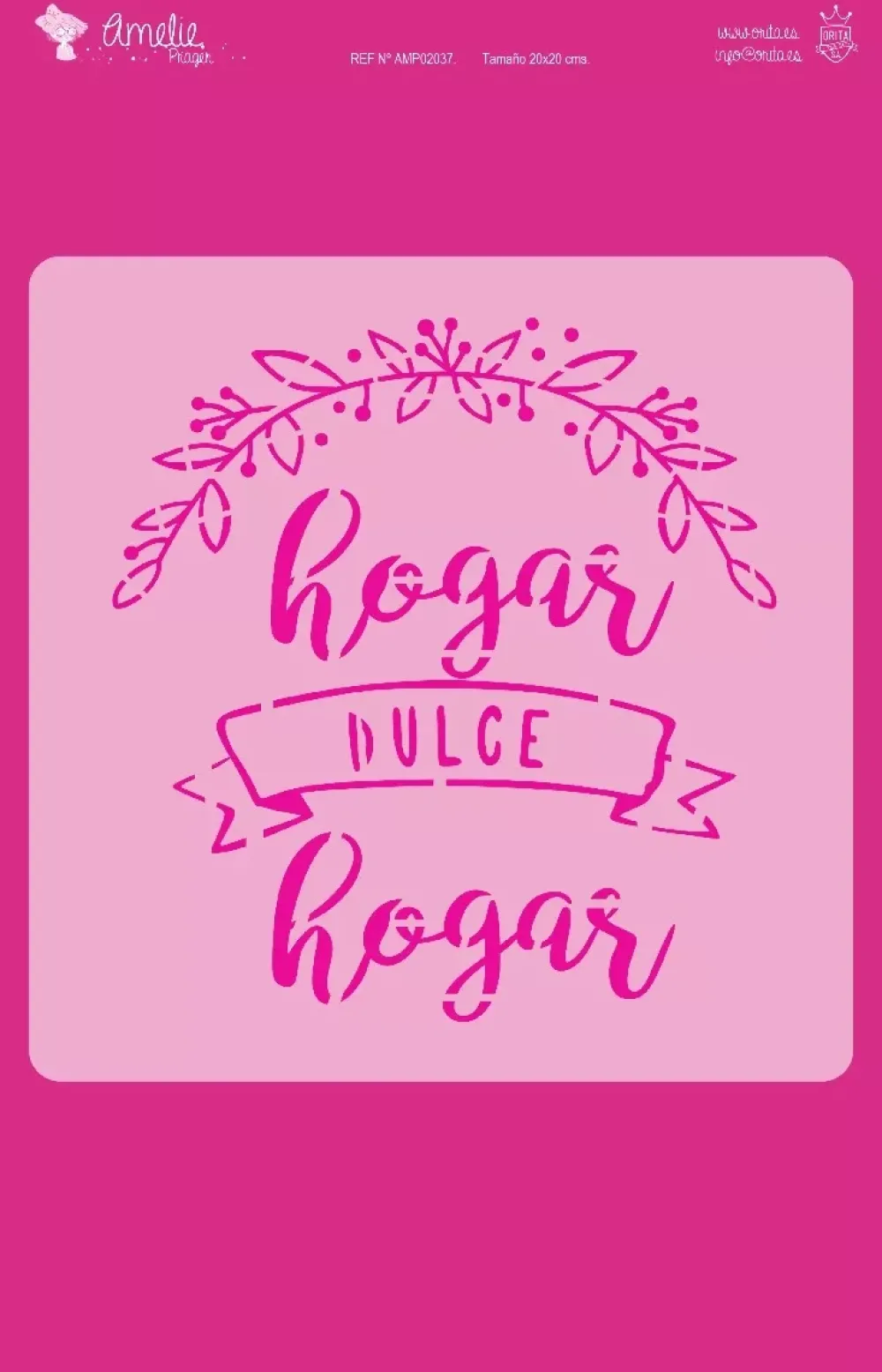 New Plantilla de stencil Hogar dulce hogar 20x20cm Plantillas