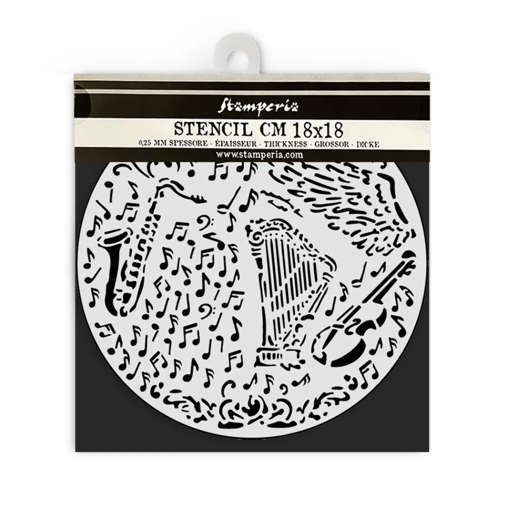 Discount Plantilla de stencil Instrumentos Music 18x18cm Plantillas