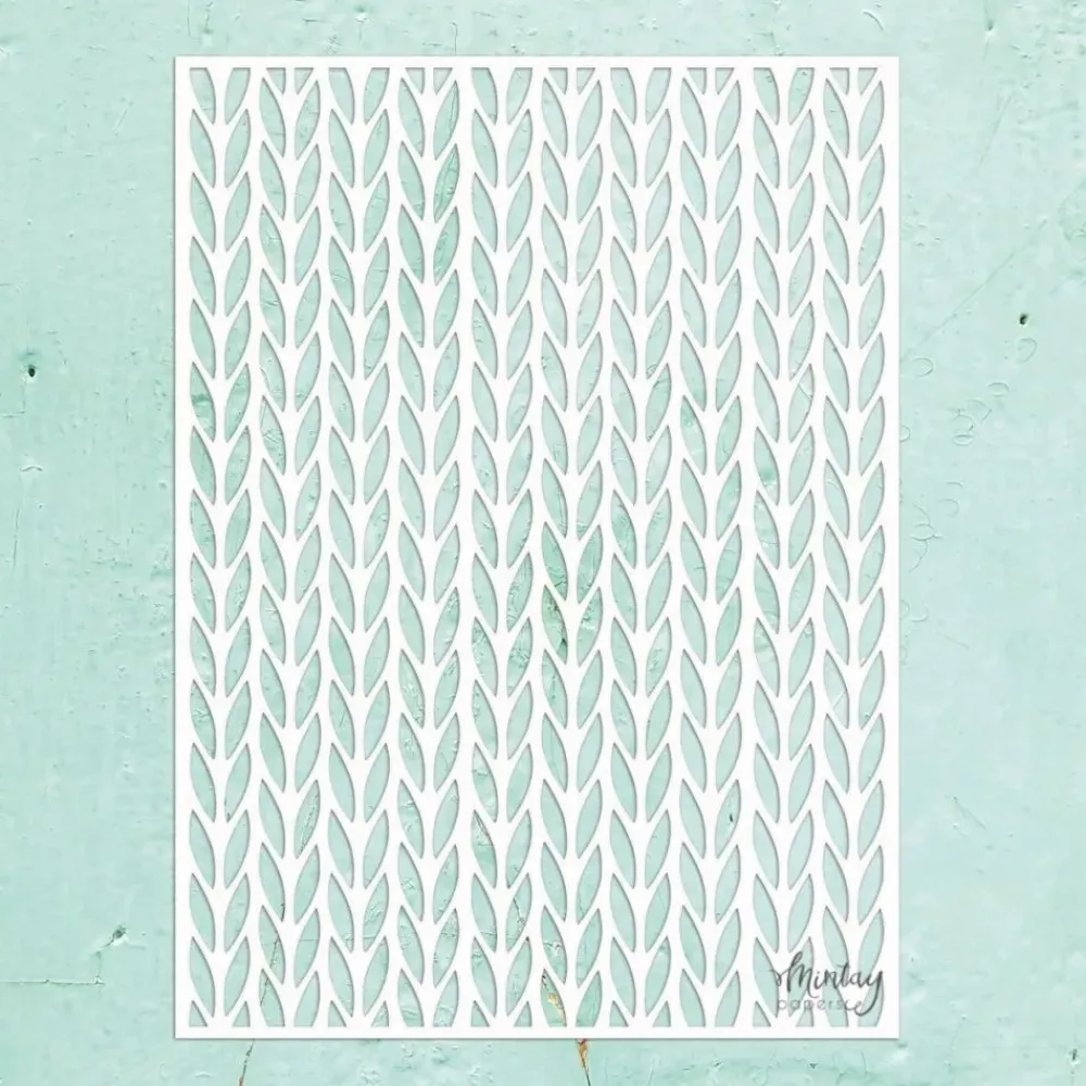 Plantilla de Stencil Kreativa Knitwear 15x20cm Plantillas