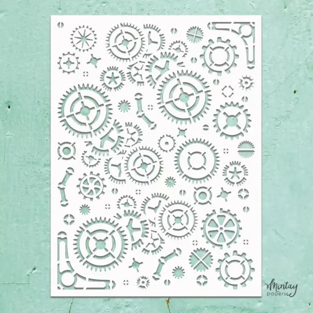 Sale Plantilla de stencil Kreativa Steampunk 15x20cm Plantillas