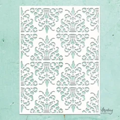 Clearance Plantilla de Stencil Kreativa Damask 15x20cm Plantillas