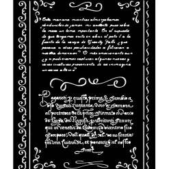 Best Plantilla de stencil Letras Vintage Library 20x25cm Plantillas