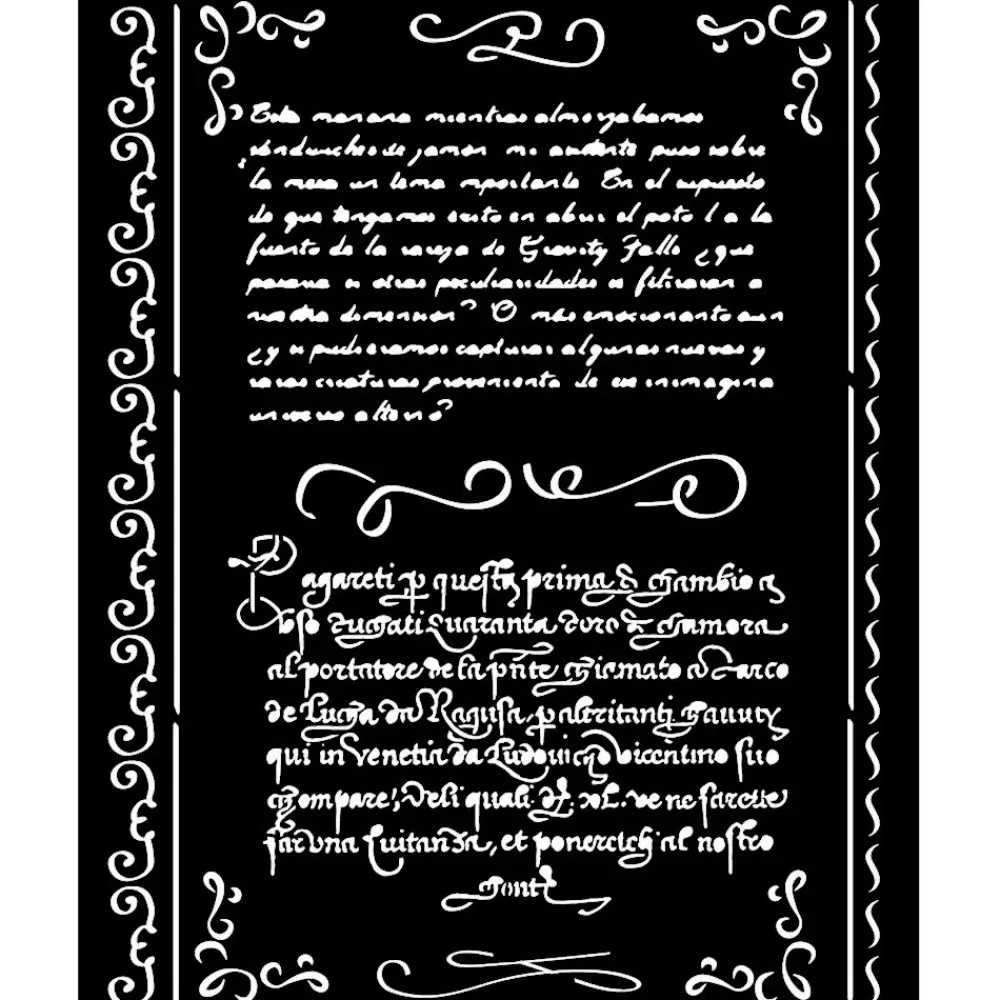 Best Plantilla de stencil Letras Vintage Library 20x25cm Plantillas
