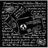 Plantilla de stencil Letters Around the World 18x18cm Plantillas