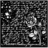 New Plantilla de stencil Manuscript W Roses Rose Parfum 18x18cm Plantillas