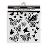 Hot Plantilla de stencil Mariposas House of Roses 12x12cm Plantillas