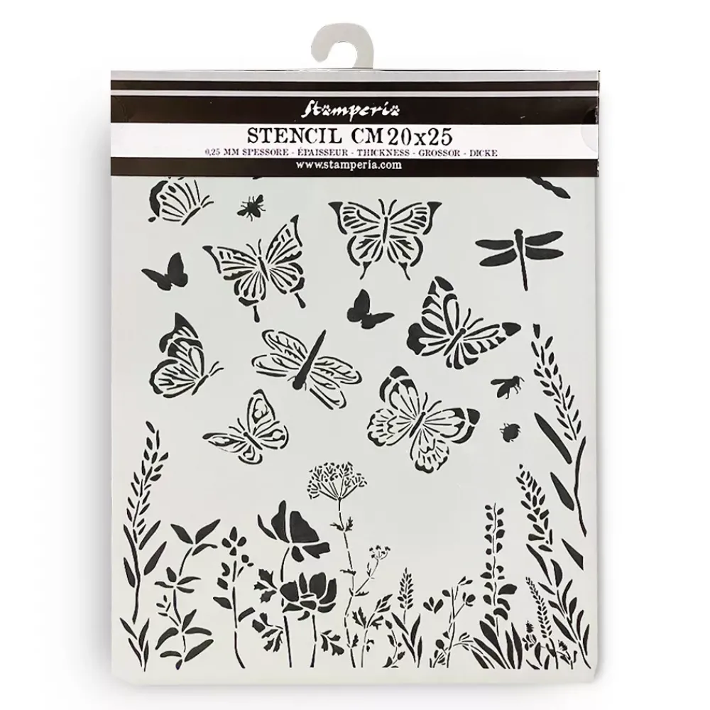 Discount Plantilla de stencil Mariposas Lavender Plantillas