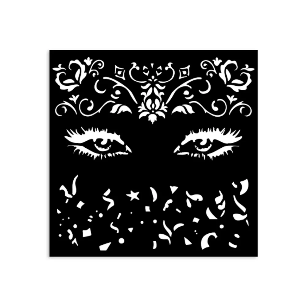 Outlet Plantilla de stencil Ojos Masquerade 12x12cm Plantillas