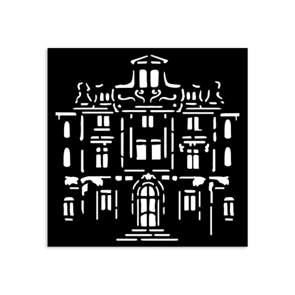 New Plantilla de stencil Palacio Art of Travelling 12x12cm Plantillas