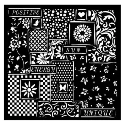 Outlet Plantilla de stencil Patchwork Sunflower Art 18x18cm Plantillas