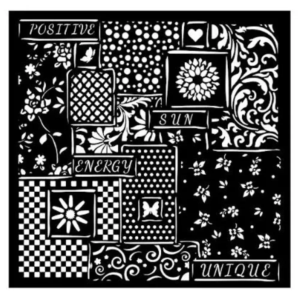 Outlet Plantilla de stencil Patchwork Sunflower Art 18x18cm Plantillas