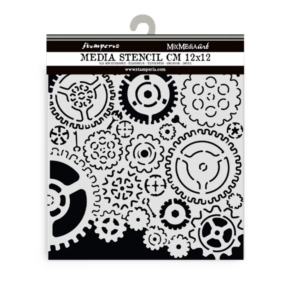 Sale Plantilla de stencil Patrón de engranajes Best Sellers 12x12cm Plantillas