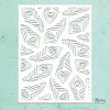 Online Plantilla de Stencil Peacock Feathers 15x20cm Plantillas