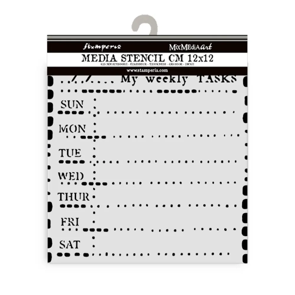 Clearance Plantilla de stencil Planificador semanal Best Sellers 12x12cm Plantillas