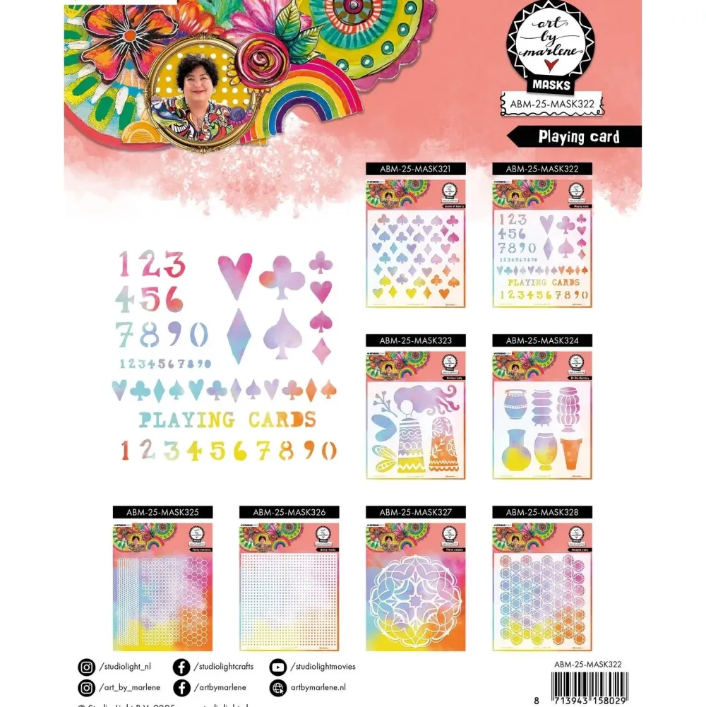 Online Plantilla de stencil Playing Card Art By Marlene Plantillas