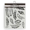 Best Plantilla de stencil Plumas Lavender Plantillas
