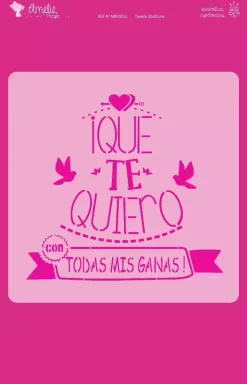 Sale Plantilla de stencil Que te quiero 20x20cm Plantillas