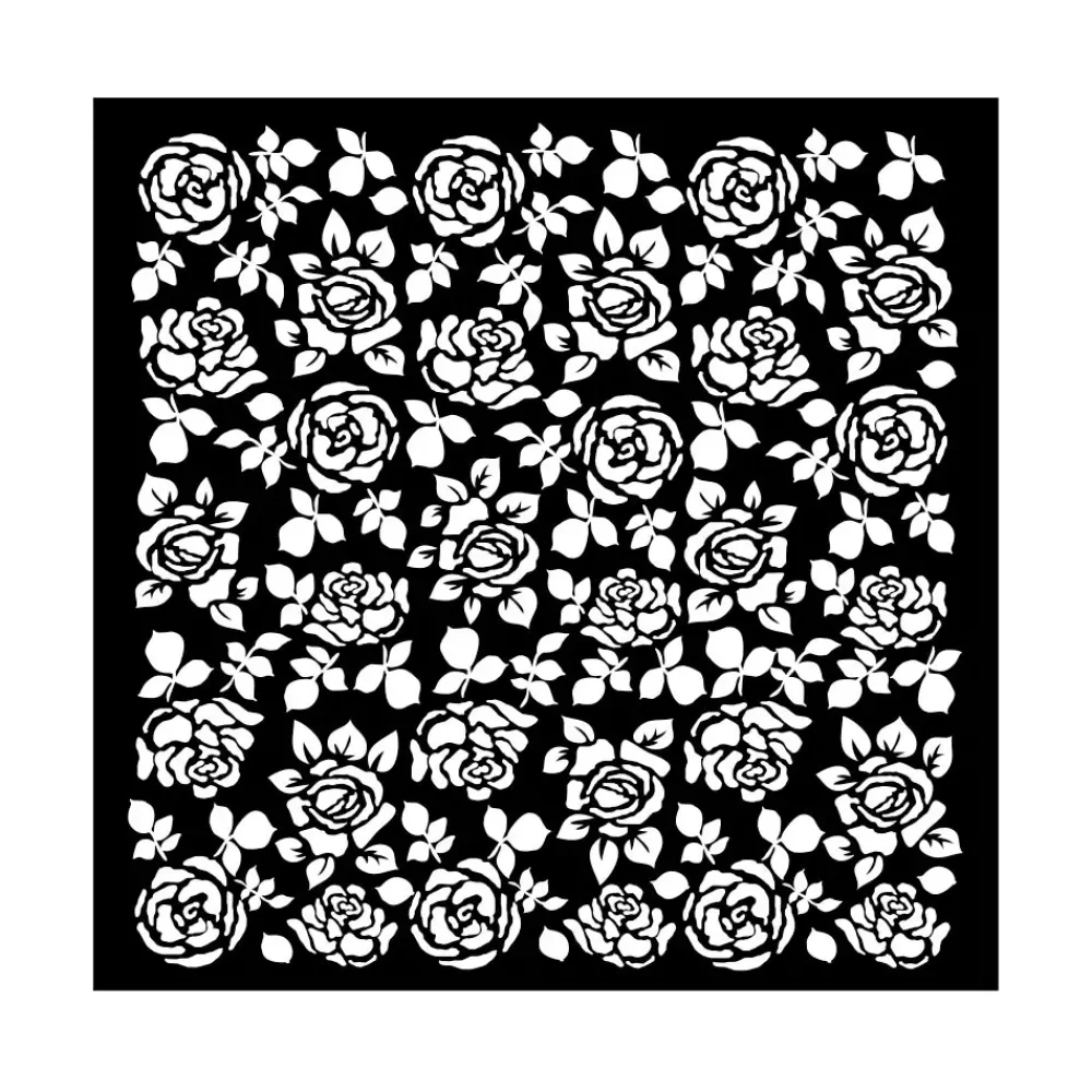 Hot Plantilla de Stencil Rosas Precious 18x18cm Plantillas