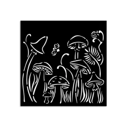 Sale Plantilla de stencil Setas Romantic Hidden Grove 12x12cm Plantillas