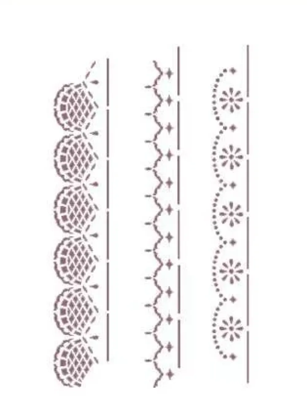 Online Plantilla de Stencil T-3083 Cenefas 21x30cm Dayka Plantillas