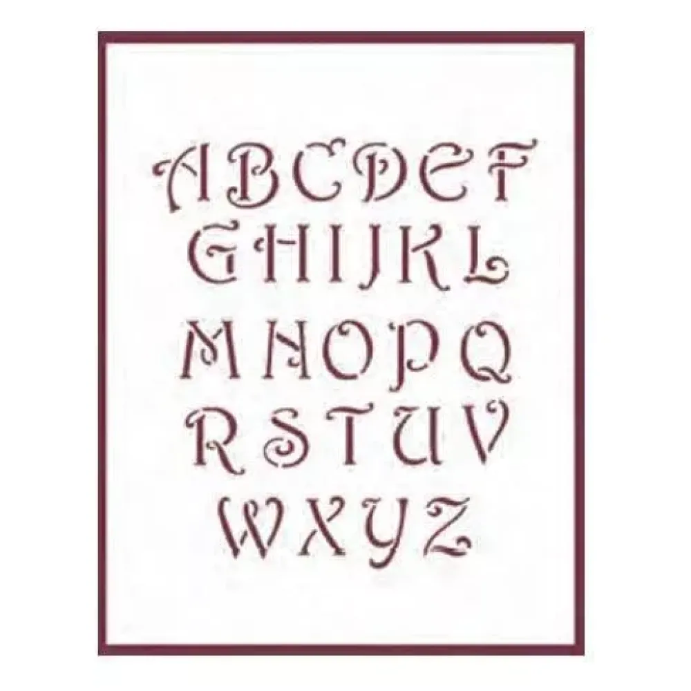 Outlet Plantilla de Stencil T-3094 Abecedario 21x30cm Dayka Plantillas