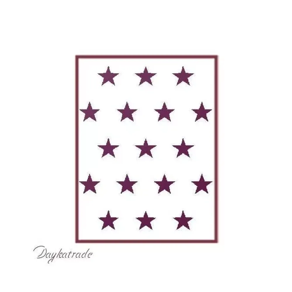 Clearance Plantilla de Stencil T-3133 Estrellas 21x30cm Dayka Plantillas