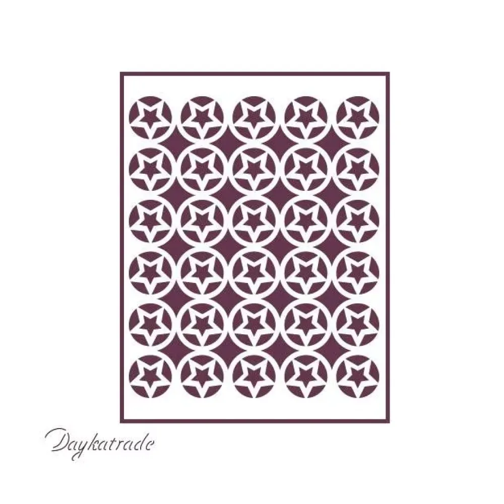 Plantilla de Stencil T-3141 Estrellas 21x30cm Dayka Plantillas