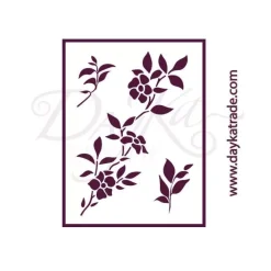 Plantilla de Stencil T-3157 Flores 21x30cm Dayka Plantillas