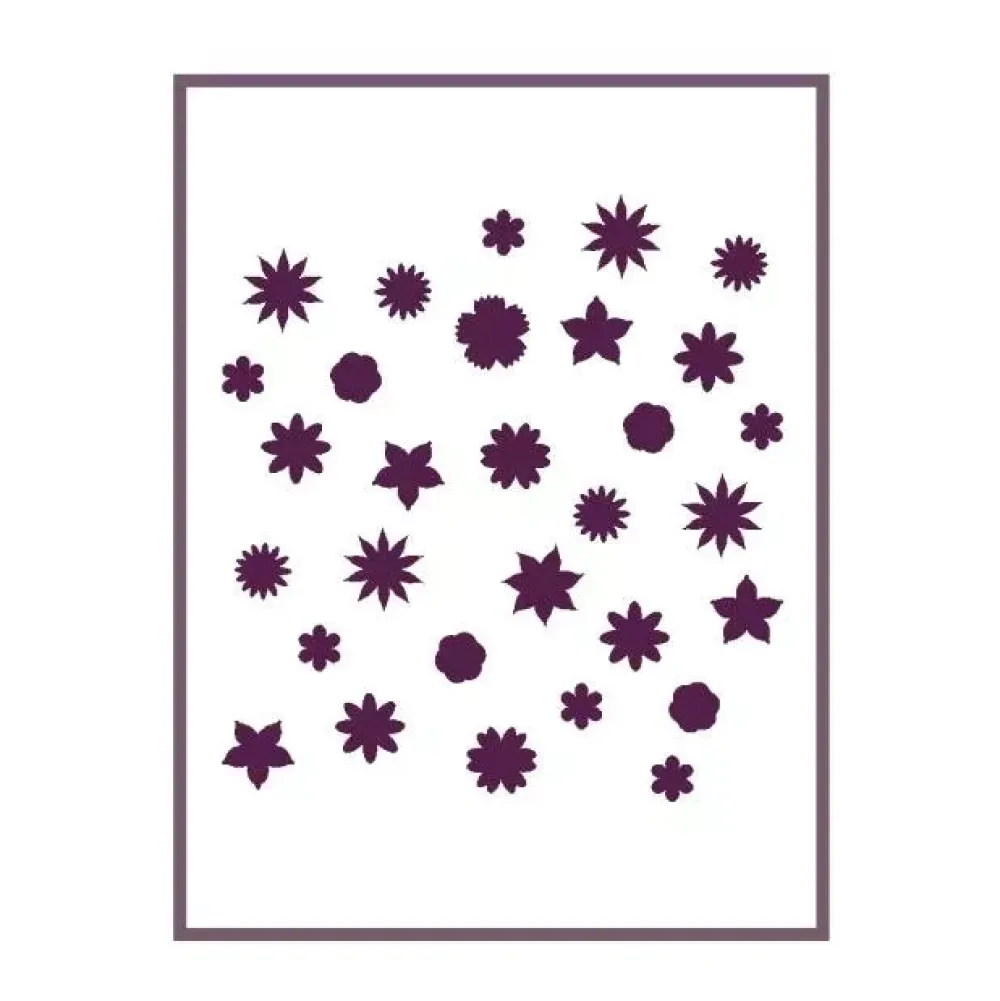 New Plantilla de Stencil T-33015 Flores 30x42cm Dayka Plantillas