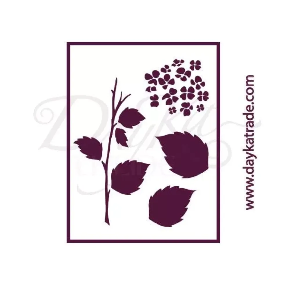Best Plantilla de Stencil T-3159 Hortensia 21x30cm Dayka Plantillas