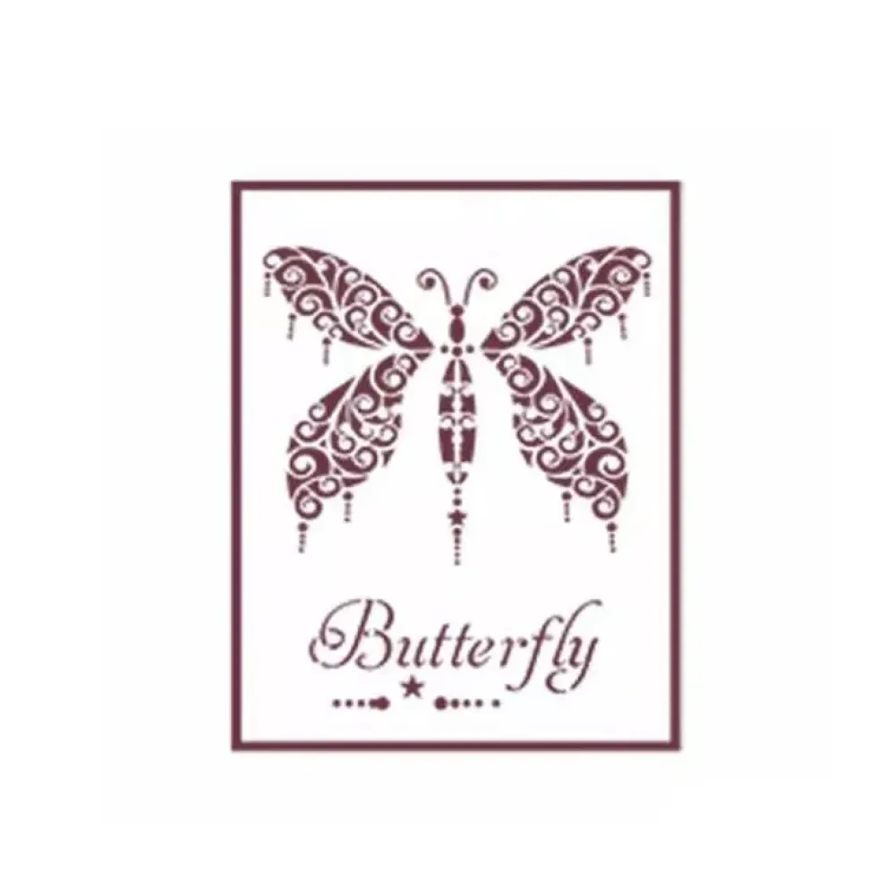 Hot Plantilla de Stencil T-3097 Mariposa 21x30cm Dayka Plantillas