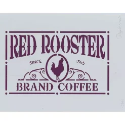 Hot Plantilla de Stencil T-3148 RED ROSTER 21x30cm Dayka Plantillas